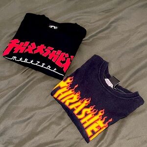 TWO men’s small thrasher magazine shirts
